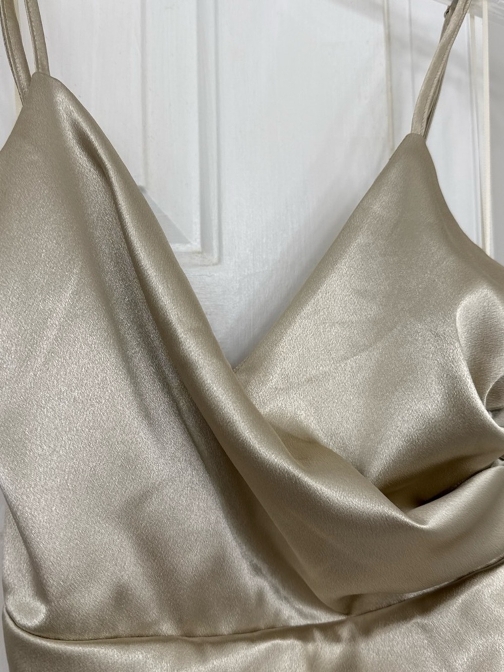 Birdy Grey Champagne Satin Cowl Maxi Dress - Picture 8 of 10